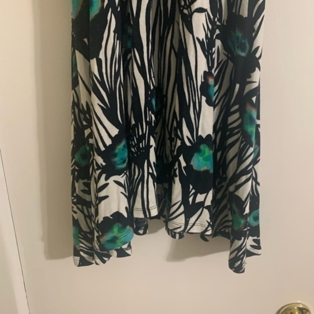 Express black,‎ white & teal halter dress Small - Picture 4 of 7